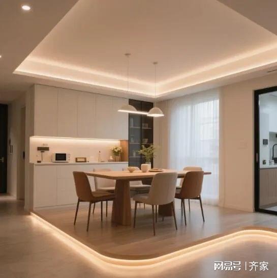 家的现代简约餐厅温馨到犯规！CQ9电子登录注册哇塞 这(图2)